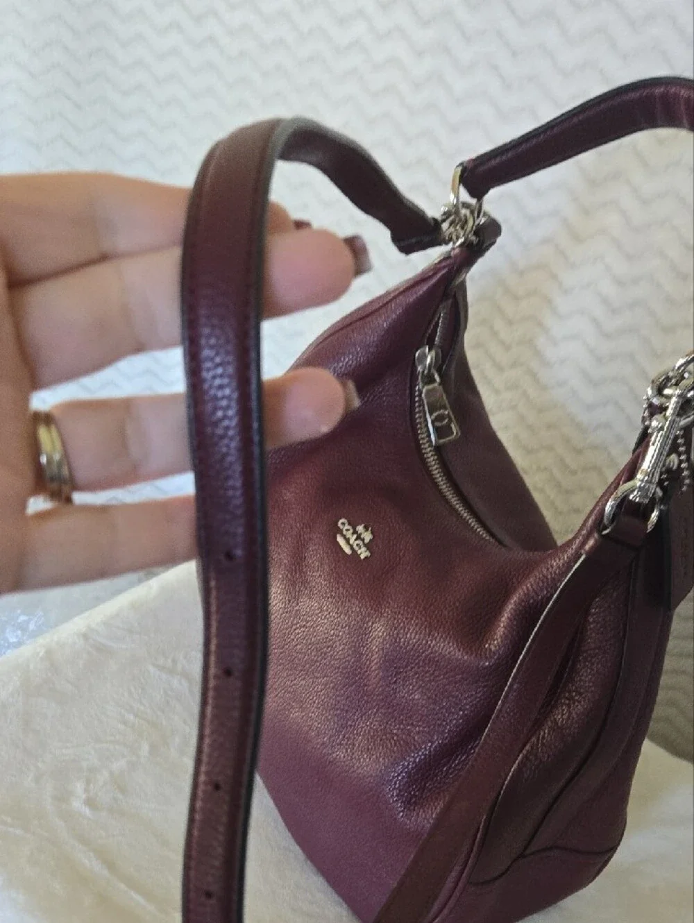 Coach pebbled leather